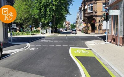 Radschutzstreifen einheitlich in Mobilitätsgrün