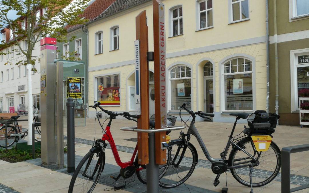 Luckenwalde – Neue E-Bike-Lademöglichkeit entsteht vor dem E-Werk