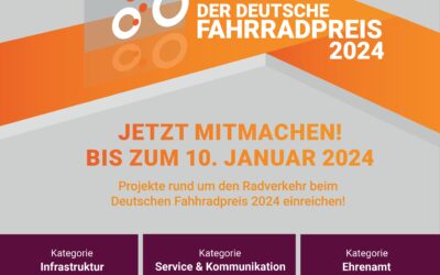 Mit innovativen Projekten für den Deutschen Fahrradpreis 2024 bewerben! 