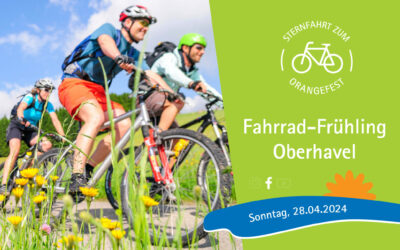 Radsternfahrt des Landkreises Oberhavel zum Orangefest