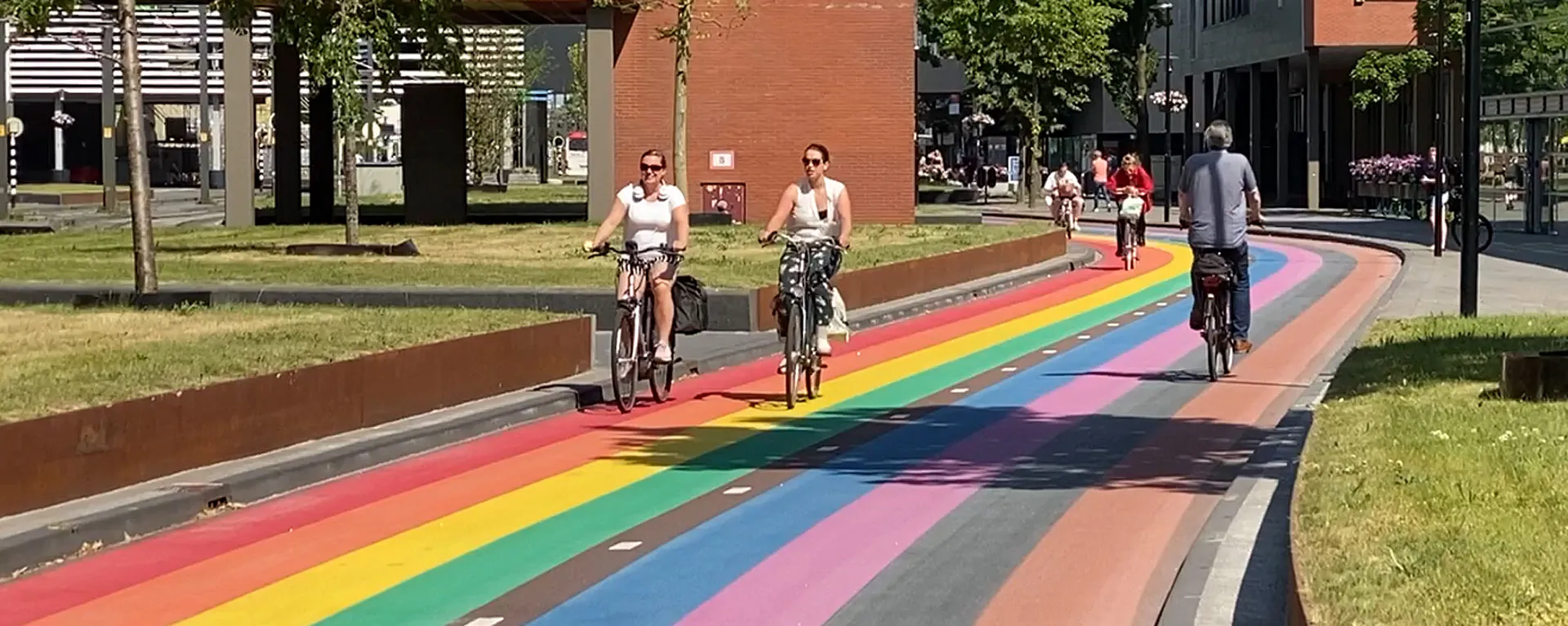 Regenbogen-Radweg in Utrecht